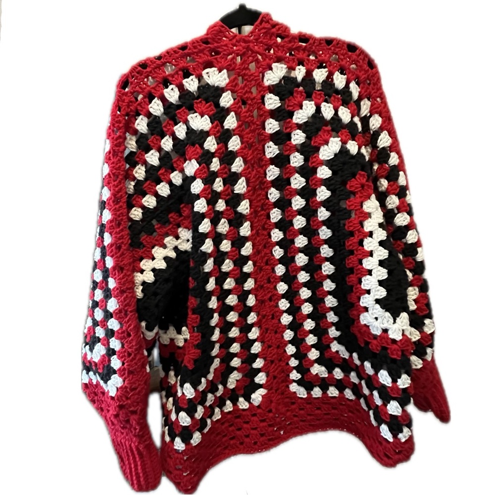 Host Pick Cardigan Crochet Hexagon Granny Unisex Oversized fit OS fits most - Picture 3 of 8
